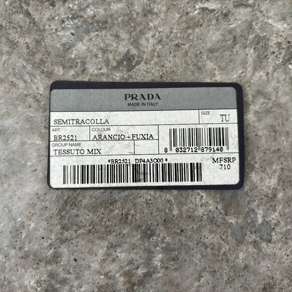 Prada Handbag - Arancio / Fuxia / White / Silver - Many Compartments - Picture 13 of 13